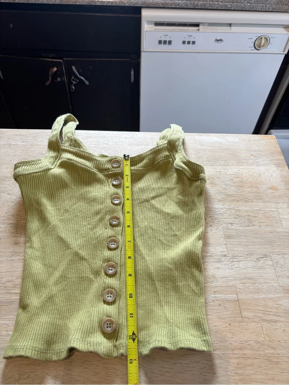 Free People Sage Ribbed Button-Front Tank - Picture 5 of 5